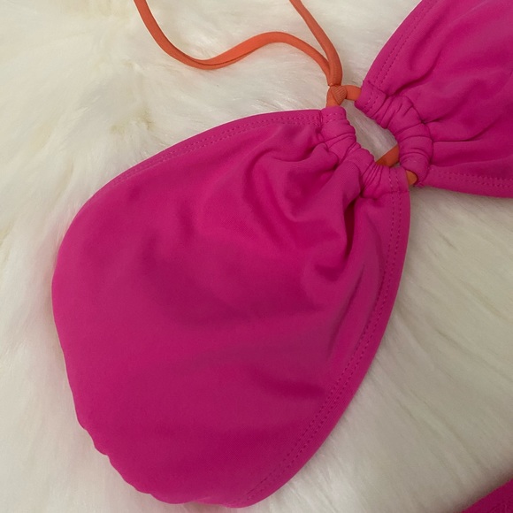 Pink and Orange Two-Piece Bikini - Picture 3 of 4